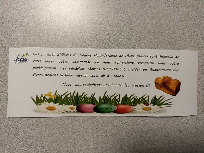 Merci aux parents bénévoles